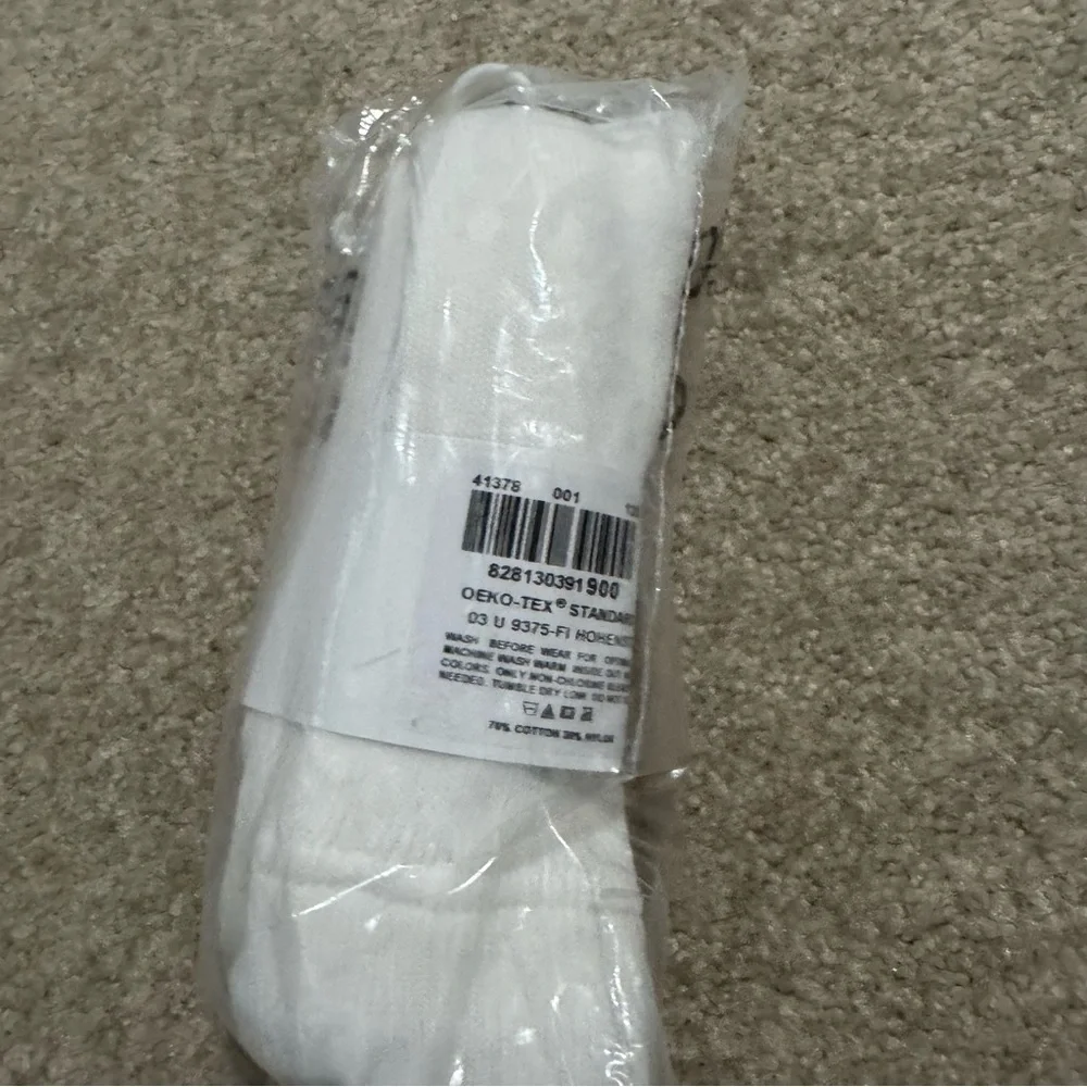Hanna Andersson White Footed Tights Oeko-Tex Cotton Blend NWT-120cm (6-7 Year)